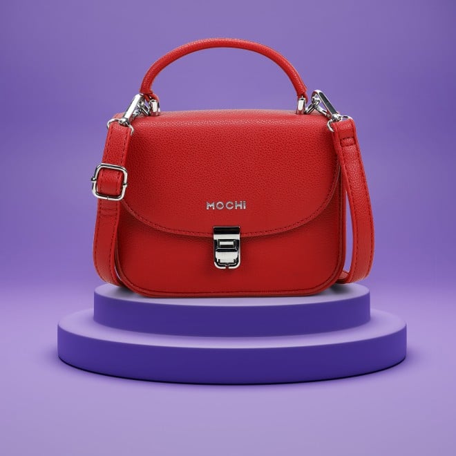 Mochi Women Maroon Satchel Bag