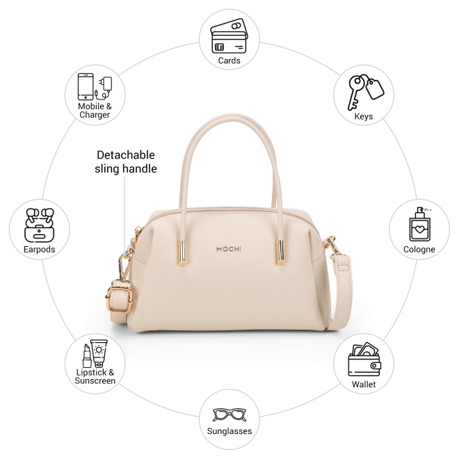 Mochi Women Off-white Satchel Bag (SKU: 66-979-66-10)
