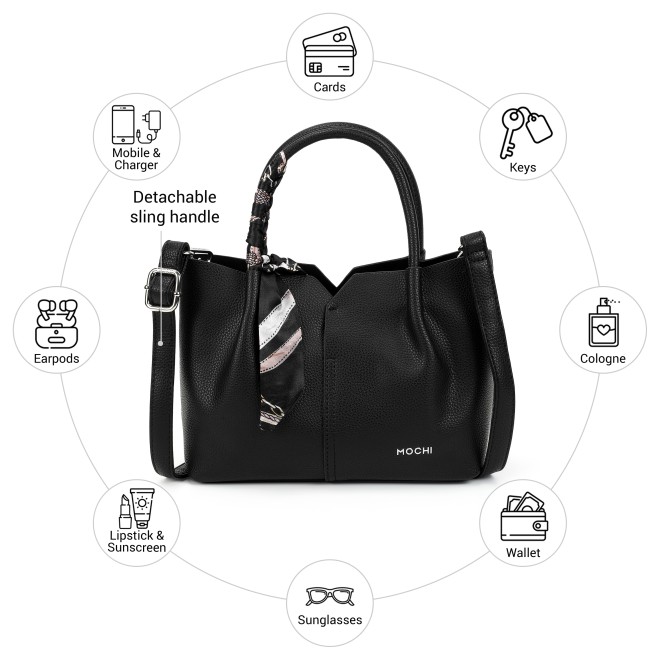 Mochi Women Black Satchel Bag (SKU: 66-980-11-10)