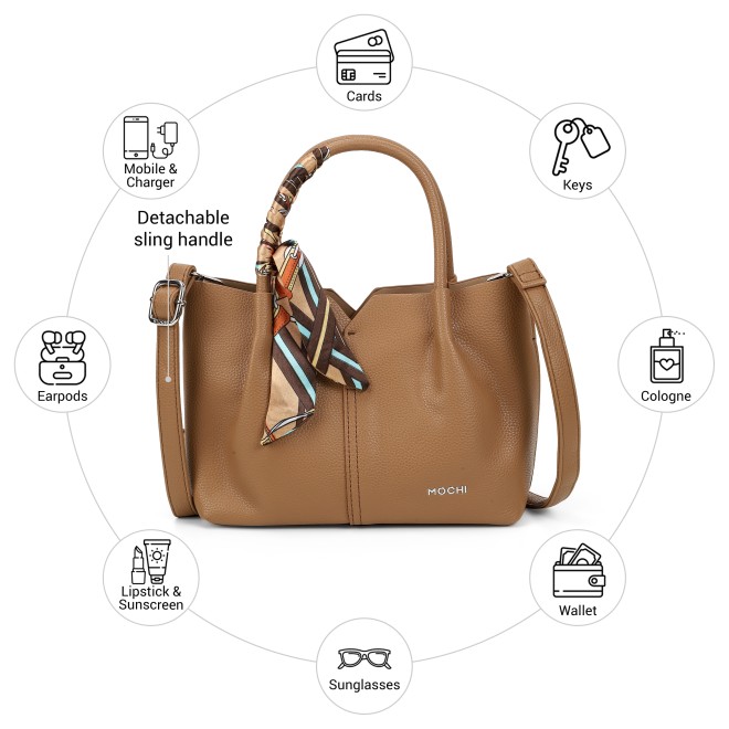 Mochi Women Beige Satchel Bag (SKU: 66-980-20-10)