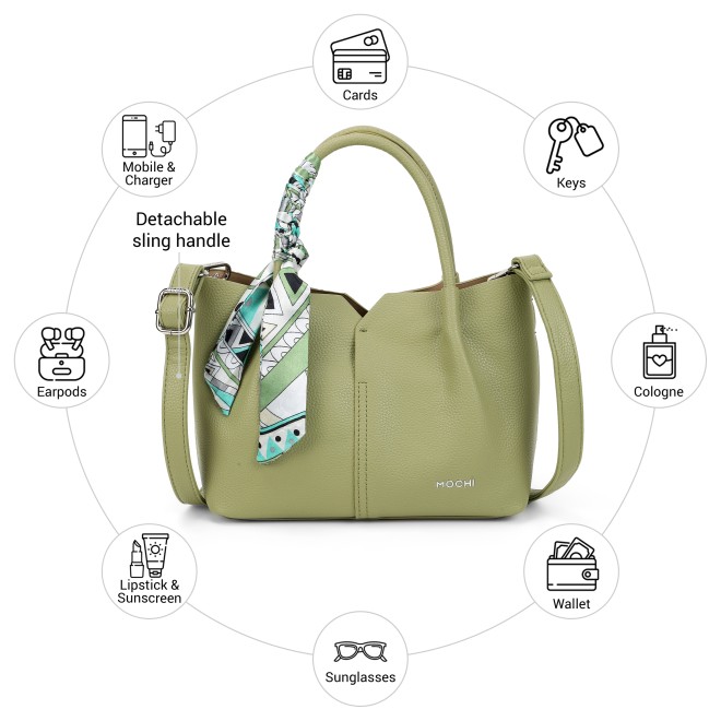 Mochi Women Green Satchel Bag (SKU: 66-980-21-10)
