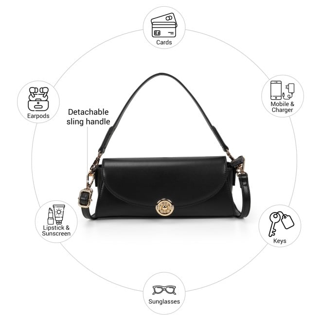 Mochi Women Black Shoulder Bag (SKU: 66-985-11-10)