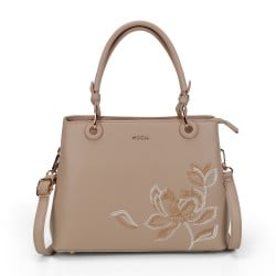 Women Beige Satchel Bag