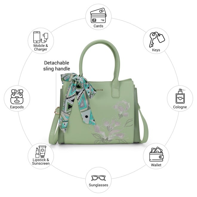 Mochi Women Green Satchel Bag (SKU: 66-987-21-10)