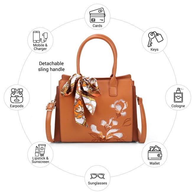 Mochi Women Tan Satchel Bag (SKU: 66-987-23-10)