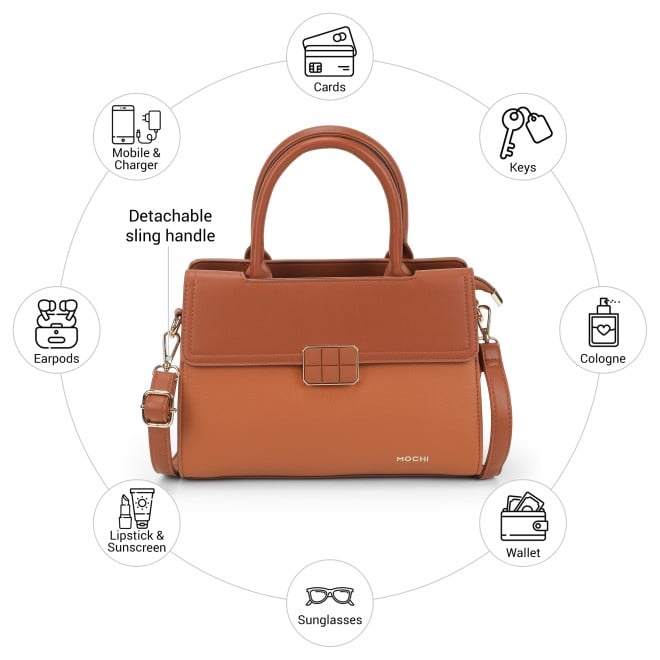 Mochi Women Brown Satchel Bag (SKU: 66-996-12-10)
