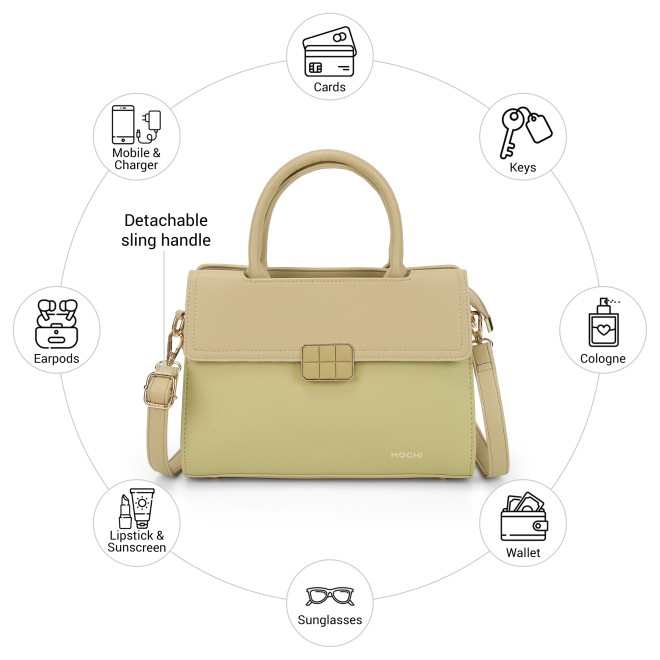 Mochi Women Green Satchel Bag (SKU: 66-996-21-10)