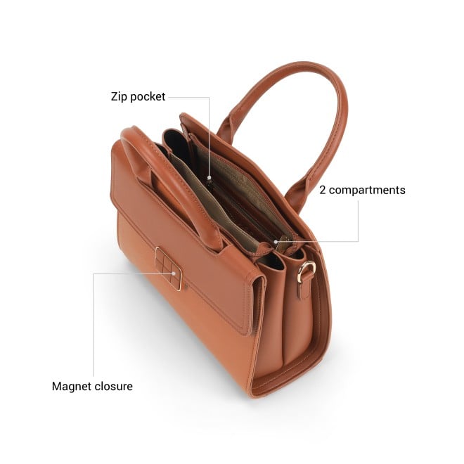 Mochi Women Brown Satchel Bag (SKU: 66-996-12-10)