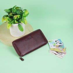 Women Brown Womens Wallets Zip Around