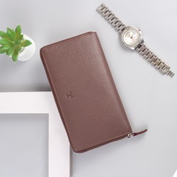 Women Brown Womens Wallets Zip Around