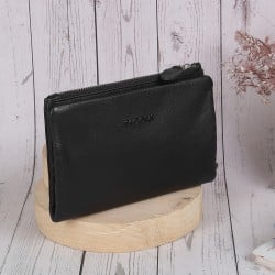 Women Black Womens Wallets Zip Around