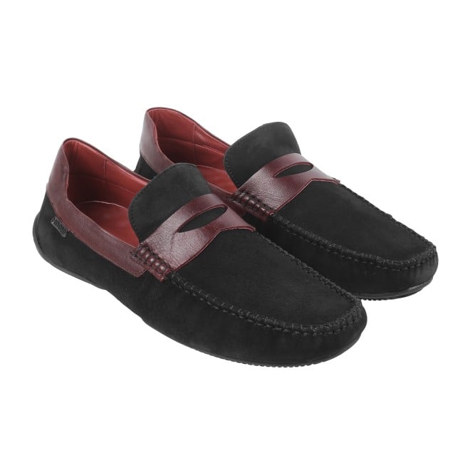 Mochi Men Black Casual Loafers