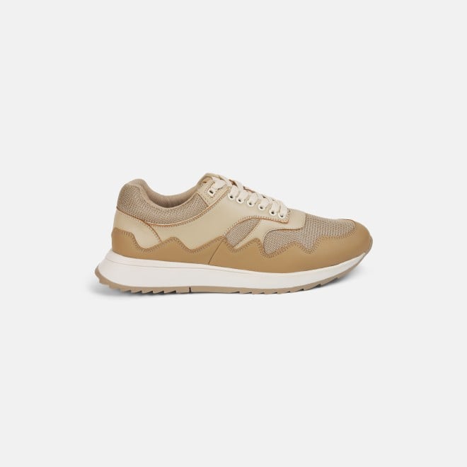 Mochi Men Beige Sports Walking Shoes (SKU: 71-224-20-40)