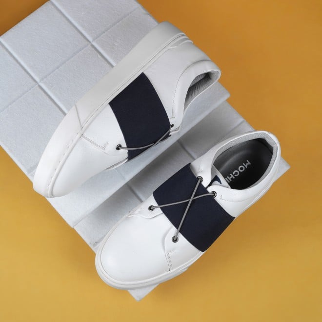 Mochi Men White-Blue Casual Sneakers