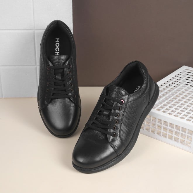 Mochi Men Black Casual Lace Up