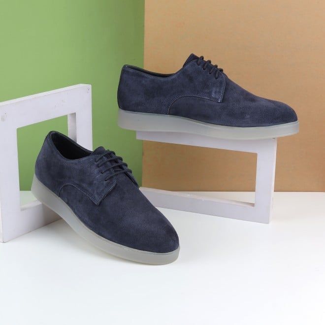 Mochi Men Navy-Blue Casual Lace Up