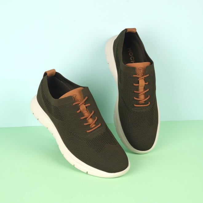 Mochi Men Olive Casual Sneakers