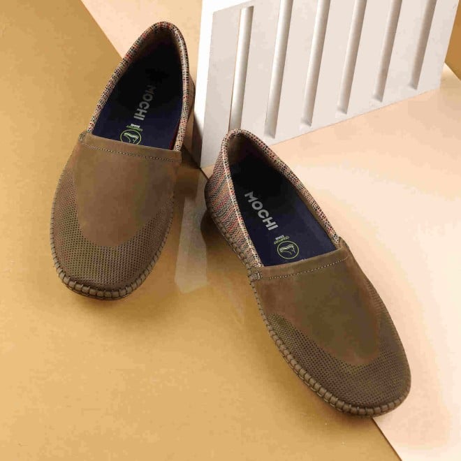 Mochi Men Olive Casual Slip-Ons (SKU: 71-335-49-40)