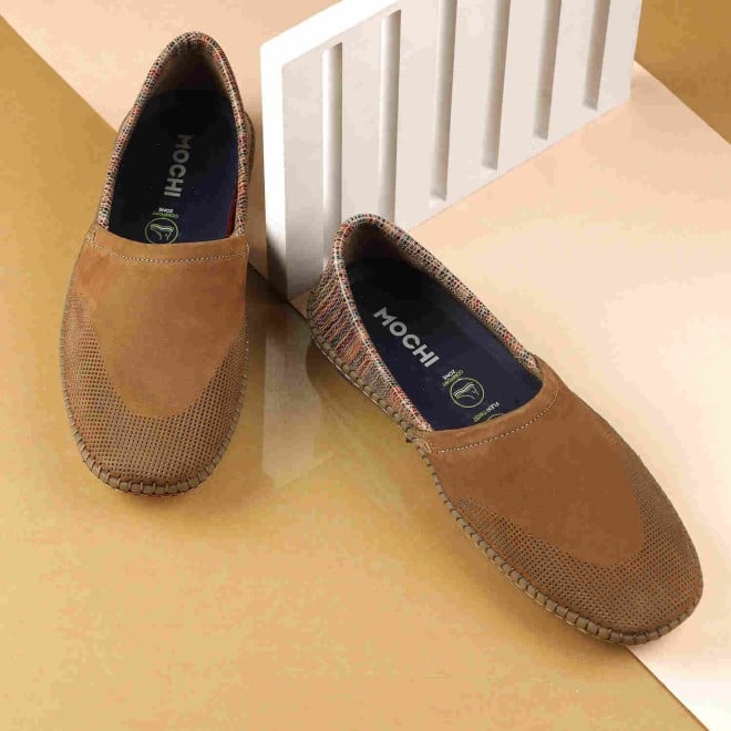 Mochi Men Camel Casual Slip-Ons (SKU: 71-335-97-40)