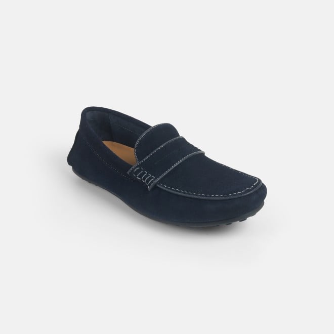 Mochi Men Navy-Blue Casual Loafers