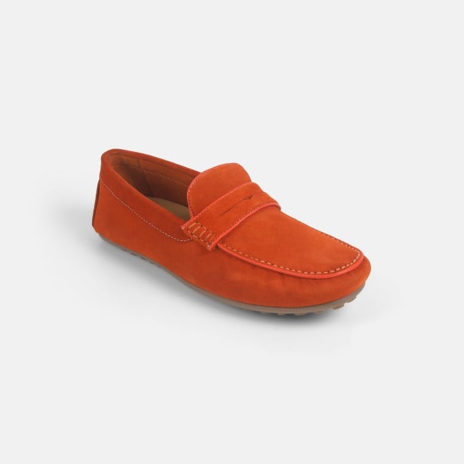 Mochi Men Orange Casual Loafers