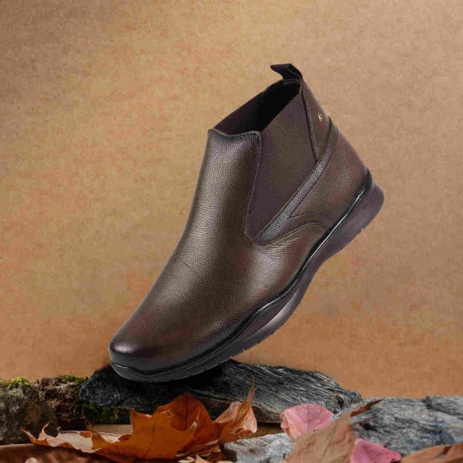 Mochi Men Brown Casual Boots