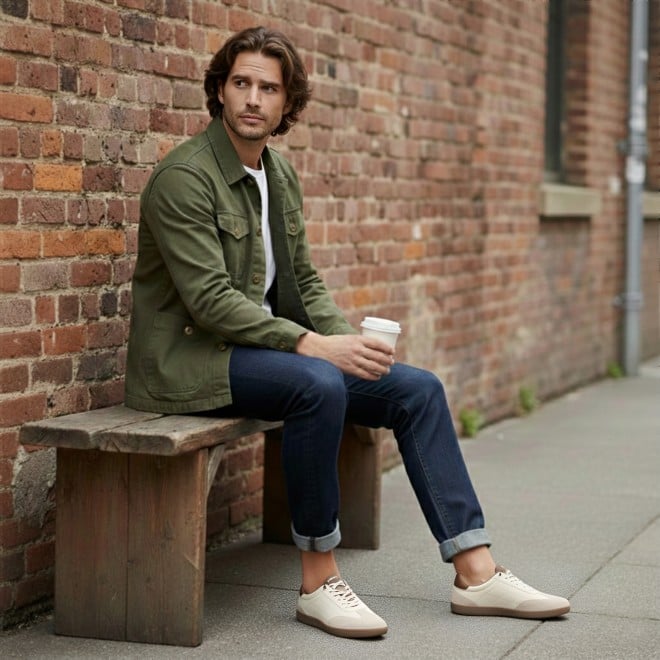 Mochi Men Beige Casual Sneakers (SKU: 71-382-20-41)