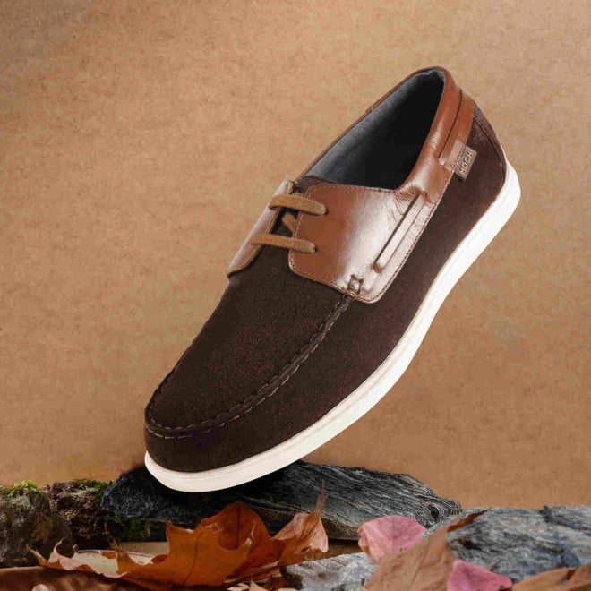Mochi Men Brown Casual Lace-Up