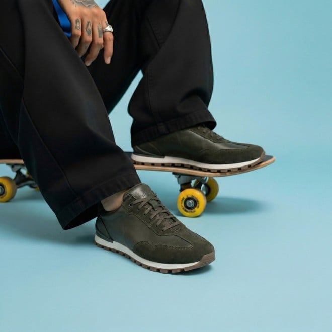 Mochi Men Green Casual Lace Up (SKU: 71-408-21-41)