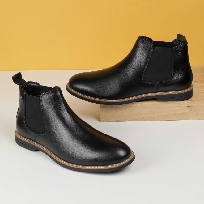 Mochi Men Black Casual Boots