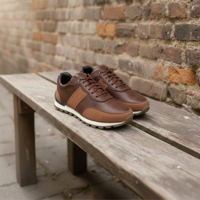 Mochi Men Tan Casual Lace Up