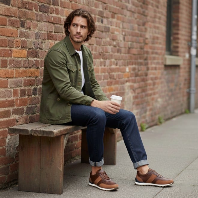 Mochi Men Tan Casual Lace Up (SKU: 71-414-23-40)