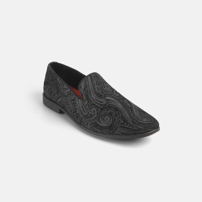 Mochi Men Black Party Moccasin
