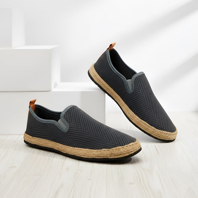 Mochi Men Grey Casual Moccasin