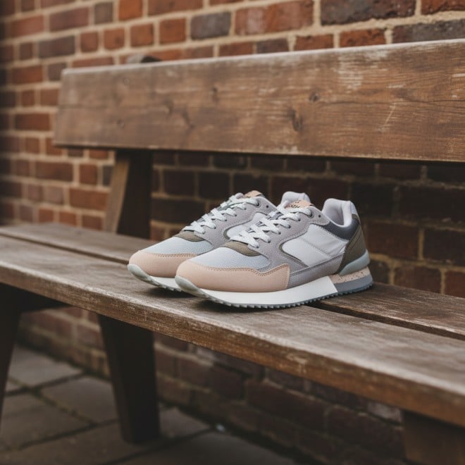 Mochi Men Beige Sports Walking Shoes