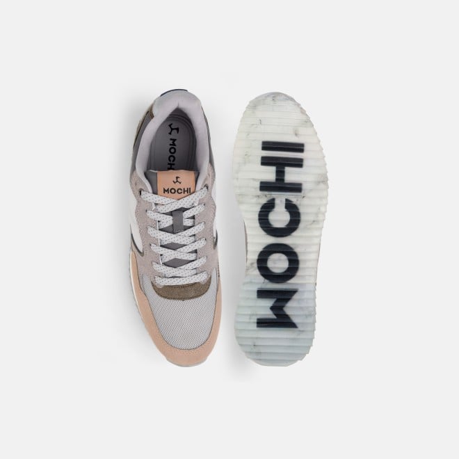 Mochi Men Beige Sports Walking Shoes (SKU: 71-433-20-40)