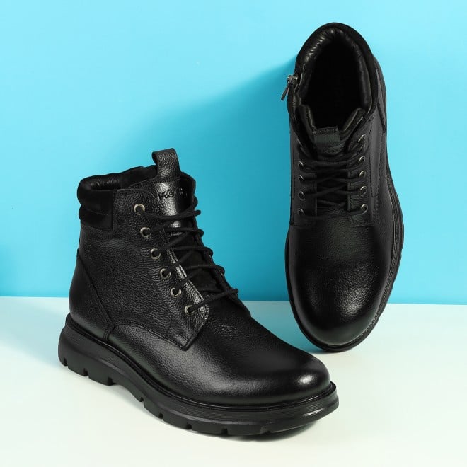 Mochi Men Black Casual Boots