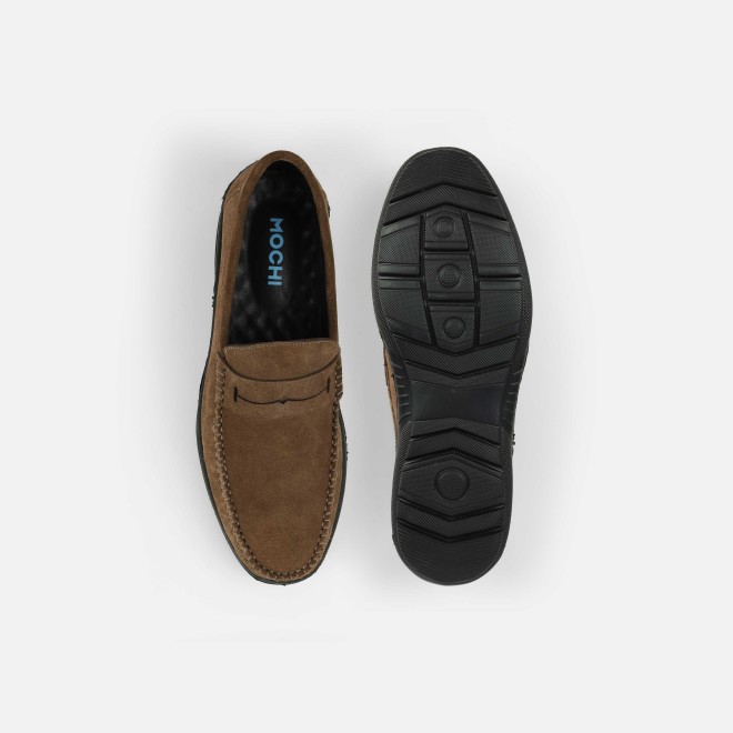Mochi Men Khaki Casual Loafers (SKU: 71-453-62-40)