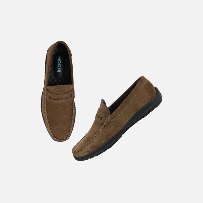 Mochi Men Khaki Casual Loafers (SKU: 71-453-62-40)