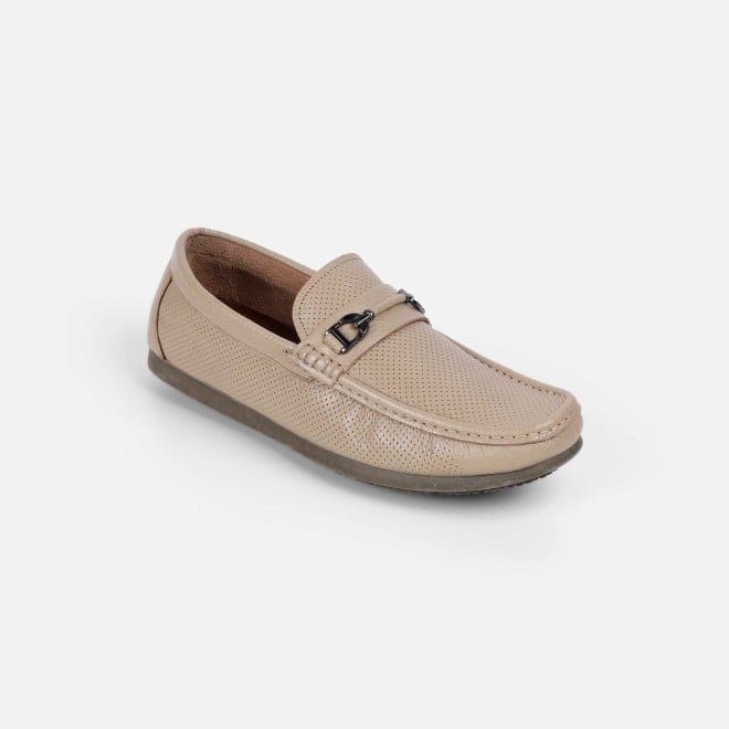 Mochi Men Beige Casual Loafers