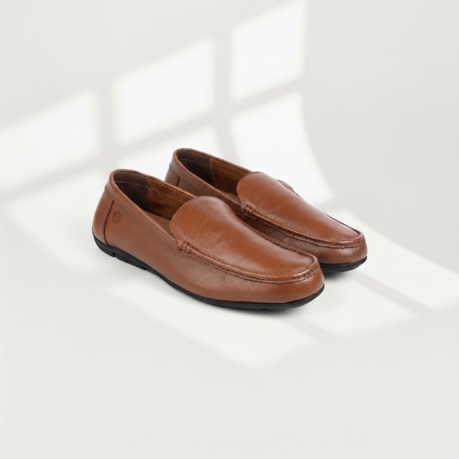 Mochi Men Tan Casual Loafers