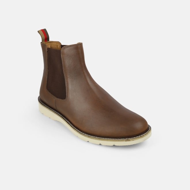Mochi Men Brown Casual Boots