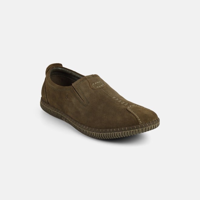 Mochi Men Olive Casual Moccasin