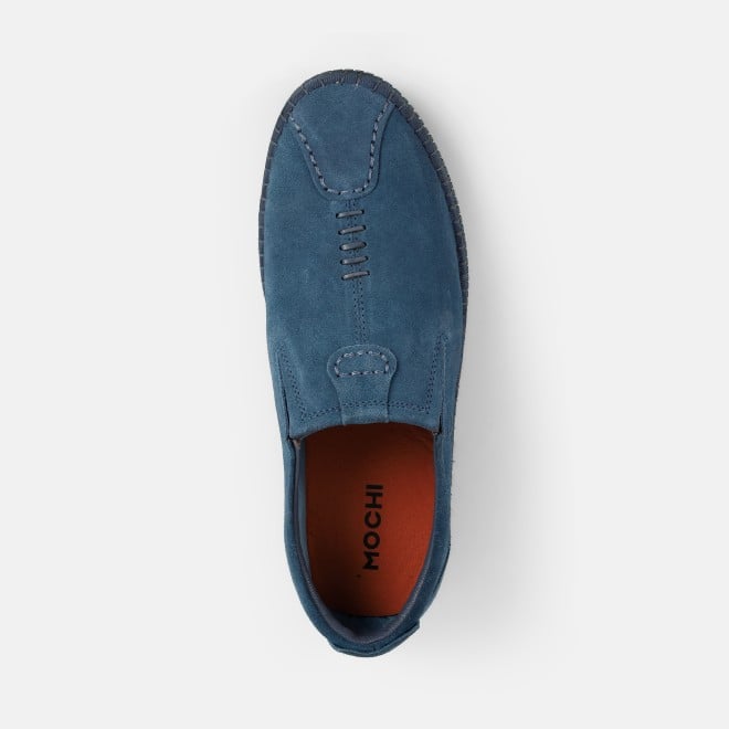 Mochi Men Blue Casual Moccasin (SKU: 71-483-45-40)