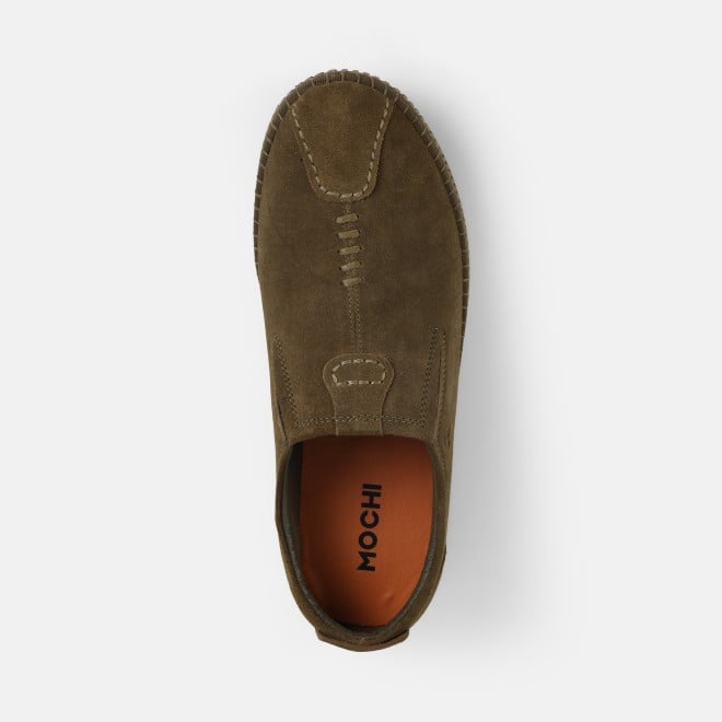 Mochi Men Olive Casual Moccasin (SKU: 71-483-49-40)