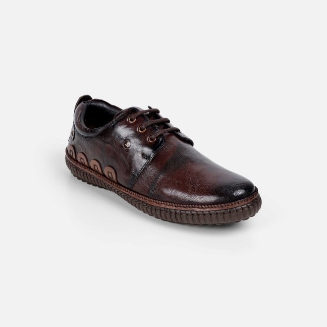 Mochi Men Brown Casual Lace Up