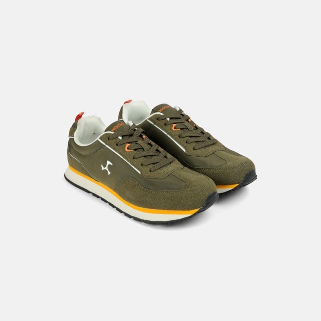Mochi Men Olive Sports Walking Shoes (SKU: 71-495-49-43)