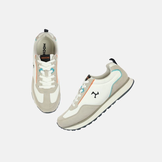 Mochi Men White Sports Walking Shoes (SKU: 71-495-16-41)