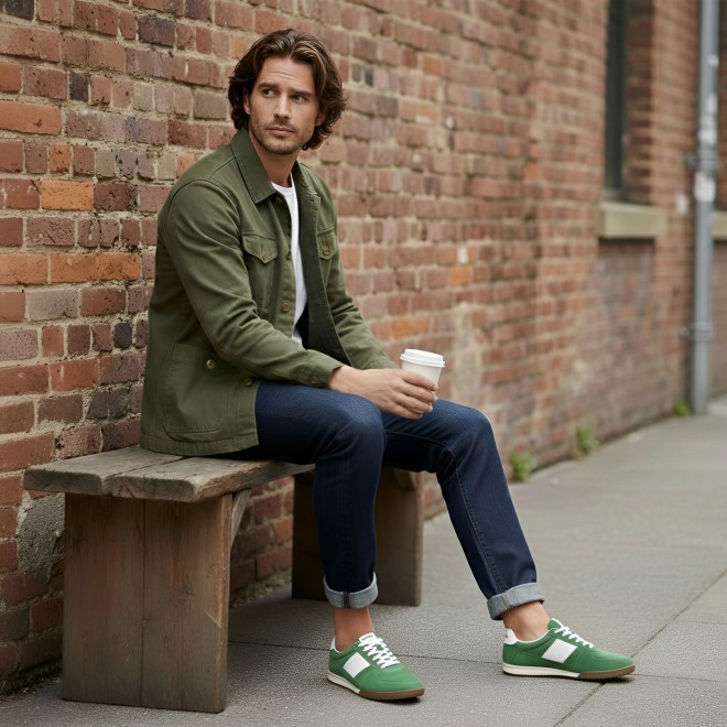 Mochi Men Green Casual Sneakers (SKU: 71-518-21-40)