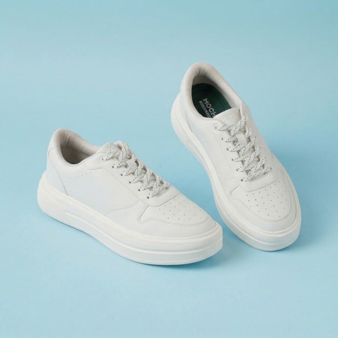 Mochi Men White Casual Lace Up